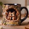Squirrel Couple Mug - Personalized Gifts For Couple 06HYDT130126 Squirrel Couple Mug - Personalized Gifts For Couple 06HYDT130126