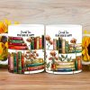 Stained Glass Style Birth Month Flower A Girl Who Loves Books - Personalized White Edge-to-Edge Mug