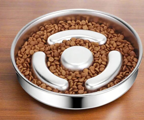 Stainless Steel Slow Feeding Pet Bowl Stainless Steel Slow Feeding Pet Bowl