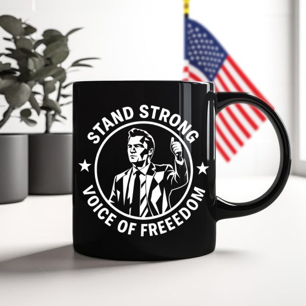 Stand Strong Charlie Kirk - Voice Of Freedom Memorial Black Mug LM32 65535 Stand Strong Charlie Kirk - Voice Of Freedom Memorial Black Mug LM32 65535