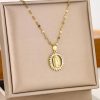 Starry Madonna Zircon Pendant Necklace