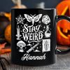 Stay Weird Witchy Vibes Personalized Mug, Mystical Halloween Gift with Custom Name Stay Weird Witchy Vibes Personalized Mug, Mystical Halloween Gift with Custom Name