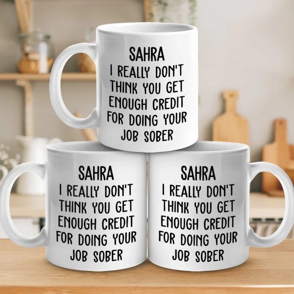 Staying Sober, Staying Sassy - Coworker Personalized Custom Mug - Christmas Gift, Gift For Coworkers, Work Friends, Colleagues Staying Sober, Staying Sassy - Coworker Personalized Custom Mug - Christmas Gift, Gift For Coworkers, Work Friends, Colleagues