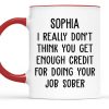 Staying Sober, Staying Sassy - Coworker Personalized Custom Mug - Christmas Gift, Gift For Coworkers, Work Friends, Colleagues Staying Sober, Staying Sassy - Coworker Personalized Custom Mug - Christmas Gift, Gift For Coworkers, Work Friends, Colleagues