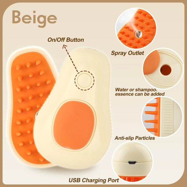 Steamy Pet Brush With Built-In Sprayer Steamy Pet Brush With Built-In Sprayer