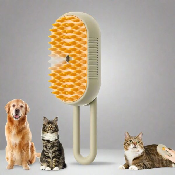 Steamy Pet Brush With Built-In Sprayer Steamy Pet Brush With Built-In Sprayer