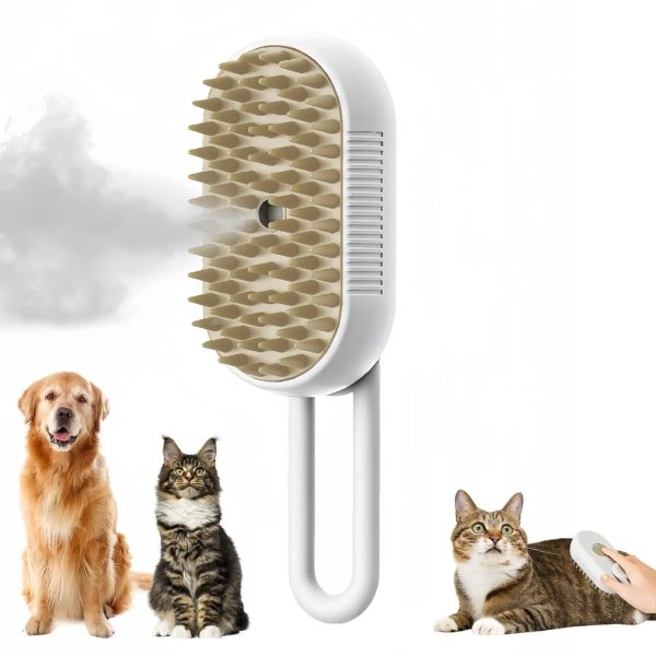 Steamy Pet Brush With Built-In Sprayer Steamy Pet Brush With Built-In Sprayer