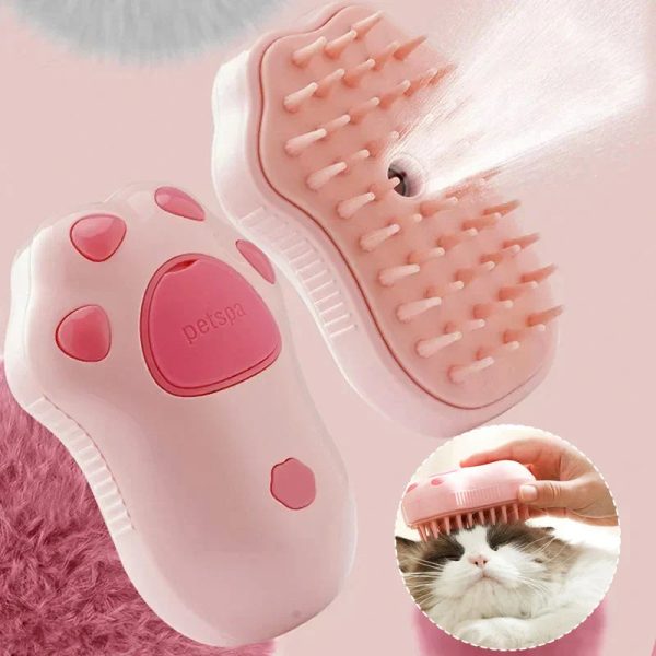 Steamy Pet Brush With Built-In Sprayer Steamy Pet Brush With Built-In Sprayer