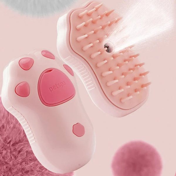 Steamy Pet Brush With Built-In Sprayer Steamy Pet Brush With Built-In Sprayer
