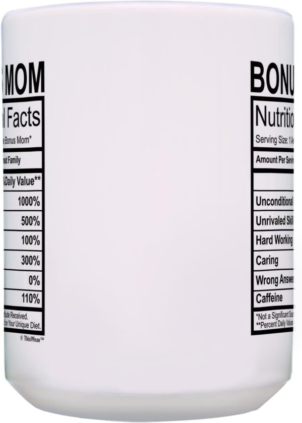 Stepmom Nutritional Facts Coffee Mug Funny Gift for Stepmom from Stepdaughter Stepson Kids, Mothers Day Birthday Gift Stepmom Nutritional Facts Coffee Mug Funny Gift for Stepmom from Stepdaughter Stepson Kids, Mothers Day Birthday Gift