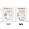 Stepped Up Dad Love and Encouragement Footprints Mug - Personalized Custom Coffee Mug - DAD026_MG Stepped Up Dad Love and Encouragement Footprints Mug - Personalized Custom Coffee Mug - DAD026_MG