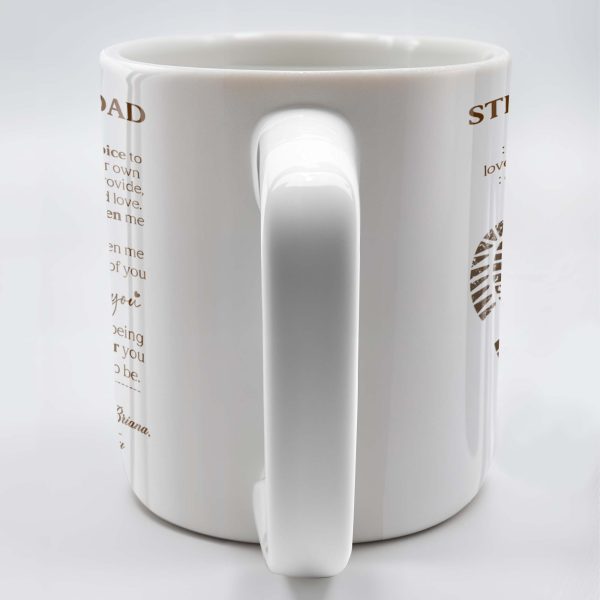 Stepped Up Dad Love and Encouragement Footprints Mug - Personalized Custom Coffee Mug - DAD026_MG Stepped Up Dad Love and Encouragement Footprints Mug - Personalized Custom Coffee Mug - DAD026_MG