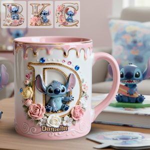 Sti Alphabet - Personalized 3D Inflated Effect Accent Mug - Gift For Daughter, Her HH01
