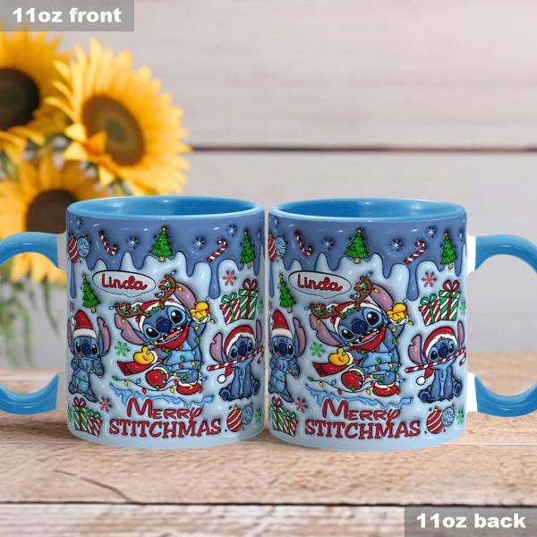 Sti Merry Stichmas- Personalized Accent Mug - Christmas Gift For Fan Movies HH01 Sti Merry Stichmas- Personalized Accent Mug - Christmas Gift For Fan Movies HH01