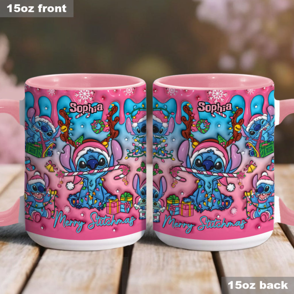 Sti Merry Stichmas (Ver 2) - Personalized Accent Mug - Christmas Gift For Fan Movies HH01 Sti Merry Stichmas (Ver 2) - Personalized Accent Mug - Christmas Gift For Fan Movies HH01