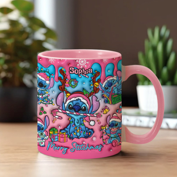 Sti Merry Stichmas (Ver 2) - Personalized Accent Mug - Christmas Gift For Fan Movies HH01 Sti Merry Stichmas (Ver 2) - Personalized Accent Mug - Christmas Gift For Fan Movies HH01