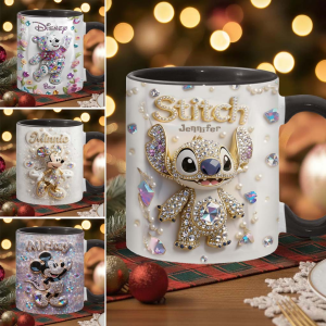Sti Ohana Magic Mouse Merry Christmas - Personalized Accent Mug - Christmas Gift NA94