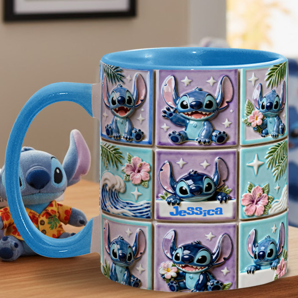 Sti Ohana Mans Family - Personalized Accent Mug - Christmas Gift For Movie Fans NL122 Sti Ohana Mans Family - Personalized Accent Mug - Christmas Gift For Movie Fans NL122