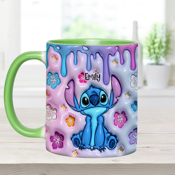 Sti Ohana Means Family - Personalized 3D Effect Accent Mug NL122 Sti Ohana Means Family - Personalized 3D Effect Accent Mug NL122