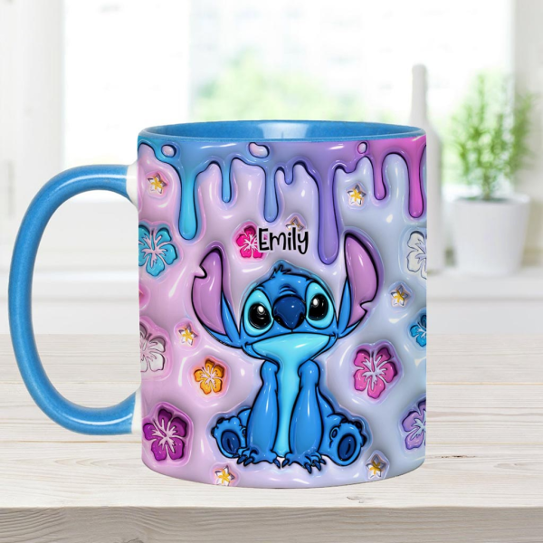 Sti Ohana Means Family - Personalized 3D Effect Accent Mug NL122 Sti Ohana Means Family - Personalized 3D Effect Accent Mug NL122