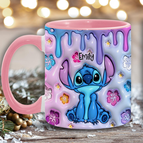 Sti Ohana Means Family - Personalized 3D Effect Accent Mug NL122 Sti Ohana Means Family - Personalized 3D Effect Accent Mug NL122