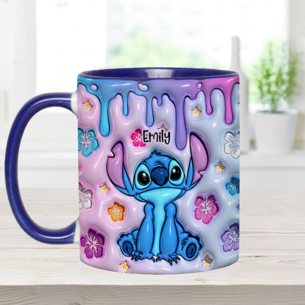 Sti Ohana Means Family - Personalized 3D Effect Accent Mug NL122 Sti Ohana Means Family - Personalized 3D Effect Accent Mug NL122