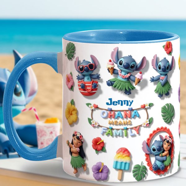 Sti Ohana Means Family - Personalized Accent Mug - Gift For Fan Movies HH01 Sti Ohana Means Family - Personalized Accent Mug - Gift For Fan Movies HH01