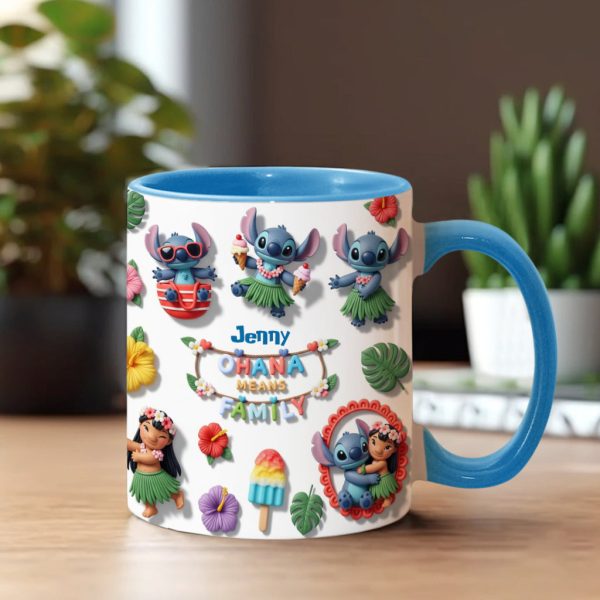 Sti Ohana Means Family - Personalized Accent Mug - Gift For Fan Movies HH01 Sti Ohana Means Family - Personalized Accent Mug - Gift For Fan Movies HH01