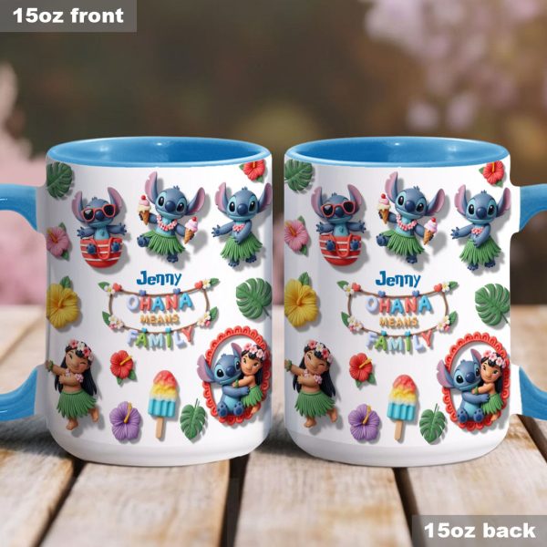 Sti Ohana Means Family - Personalized Accent Mug - Gift For Fan Movies HH01 Sti Ohana Means Family - Personalized Accent Mug - Gift For Fan Movies HH01