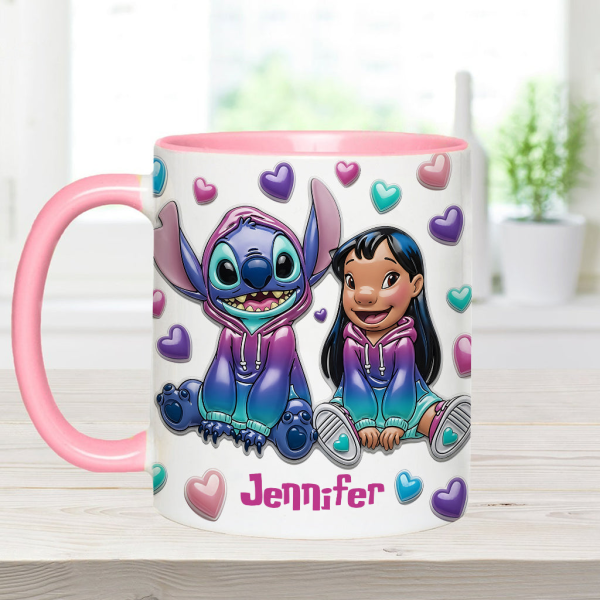 Sti Ohana Means Family - Personalized Accent Mug NL122 Sti Ohana Means Family - Personalized Accent Mug NL122