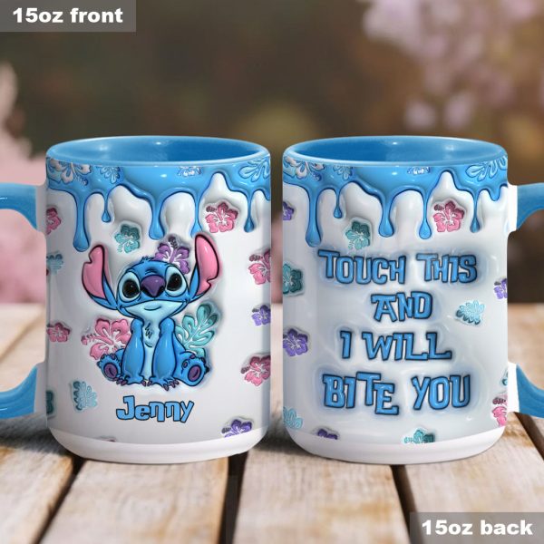 Sti Touch This And I Will Bite You - Personalized Accent Mug - Gift For Fan Movies HH01 Sti Touch This And I Will Bite You - Personalized Accent Mug - Gift For Fan Movies HH01