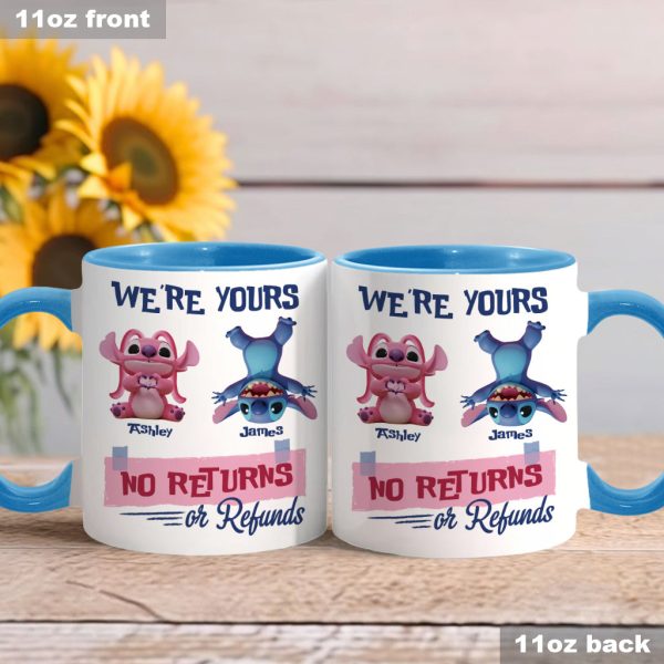 Sti We're Yours No Returns Or Refunds - Personalized Accent Mug - Gift For Couple, Fan Movies HH01 Sti We're Yours No Returns Or Refunds - Personalized Accent Mug - Gift For Couple, Fan Movies HH01