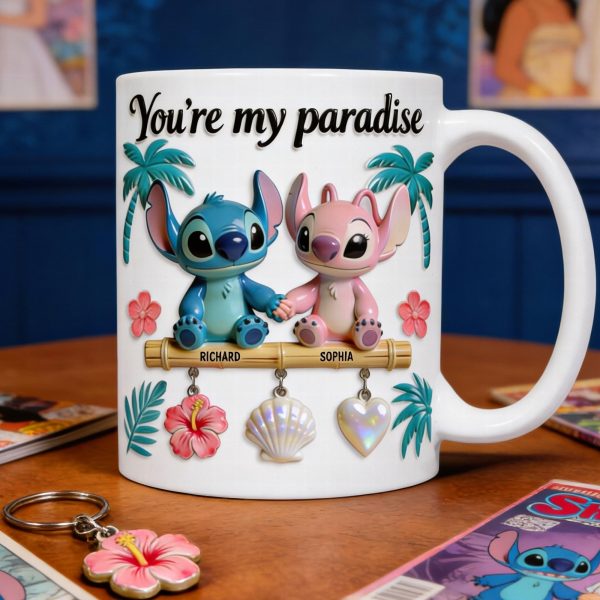 Sti You're My Paradise - Personalized White Edge-to-Edge Mug - Gift For Couple, Fan Movies HH01 Sti You're My Paradise - Personalized White Edge-to-Edge Mug - Gift For Couple, Fan Movies HH01