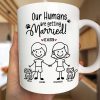 Stick Figures My Humans Are Getting Engaged Married - Personalized Mug Stick Figures My Humans Are Getting Engaged Married - Personalized Mug