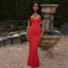 Strapless Sweetheart Neckline Bodycon Maxi Dress