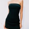 Strapless A-line Layered Neckline Mini Dress Strapless A-line Layered Neckline Mini Dress