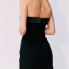 Strapless A-line Layered Neckline Mini Dress Strapless A-line Layered Neckline Mini Dress