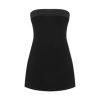 Strapless A-line Layered Neckline Mini Dress Strapless A-line Layered Neckline Mini Dress