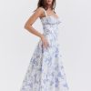 Strappy Back Tie-Up Corset Midi Dress Strappy Back Tie-Up Corset Midi Dress