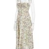 Strappy Back Tie-Up Corset Midi Dress Strappy Back Tie-Up Corset Midi Dress