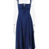Strappy Back Tie-Up Corset Midi Dress Strappy Back Tie-Up Corset Midi Dress