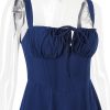 Strappy Back Tie-Up Corset Midi Dress Strappy Back Tie-Up Corset Midi Dress
