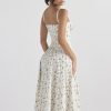 Strappy Back Tie-Up Corset Midi Dress Strappy Back Tie-Up Corset Midi Dress