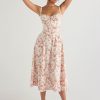 Strappy Back Tie-Up Corset Midi Dress Strappy Back Tie-Up Corset Midi Dress