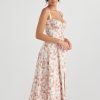 Strappy Back Tie-Up Corset Midi Dress Strappy Back Tie-Up Corset Midi Dress