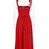 Strappy Back Tie-Up Corset Midi Dress Strappy Back Tie-Up Corset Midi Dress