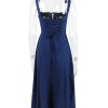 Strappy Back Tie-Up Corset Midi Dress Strappy Back Tie-Up Corset Midi Dress