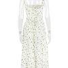 Strappy Back Tie-Up Corset Midi Dress Strappy Back Tie-Up Corset Midi Dress