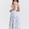 Strappy Back Tie-Up Corset Midi Dress Strappy Back Tie-Up Corset Midi Dress