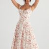 Strappy Back Tie-Up Corset Midi Dress Strappy Back Tie-Up Corset Midi Dress